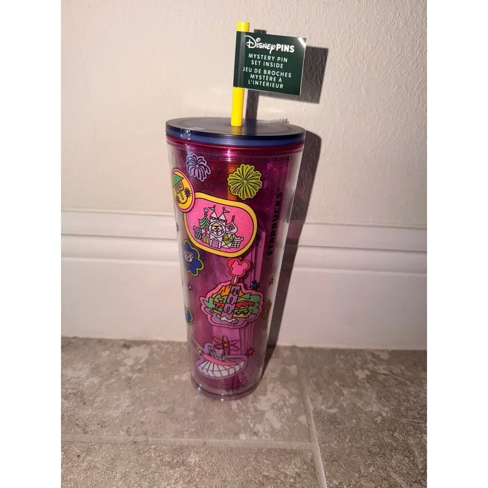 Walt Disney World x Starbucks Magic Kingdom Tumbler 24 Oz Pins NOT Included